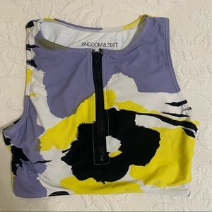 kingdom & skate zip up bikini top